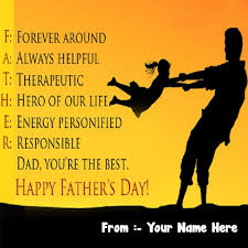 Father's day is sneaking up on us quickly. Happy Father S Day Greeting Message With Name Cards Image My Name Pix Cards