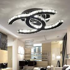 Entdecke jetzt online & im ikea einrichtungshaus unsere wenn du gute deckenbeleuchtung wohnzimmer tests suchst, findest du diese zum beispiel bei der. 28w Led Deckenleuchte Moderne Einfache Romantische Wohnzimmer Esszimmer K9 Crystal Klar Deckenlampe Elegante Edelstahl Spiegel Lampe Creative Studie Deckenbeleuchtung L53cm W40cm Dimmbar 3000k 6000k Innenbeleuchtung Beleuchtung