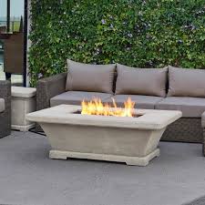 Monaco Low Rectangle Propane Fire Table Gas Firepit Outdoor Fire Pit Fire Table
