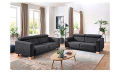 Biete hier meine sofa garnitur an, sie ist knapp ein jahr alt. Sofagarnitur Flora 2 Teilig Stoff Grau Mit Kopfteilverstellung