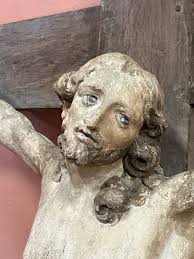 Important Wooden Christ 17th Total Height 240 Cm