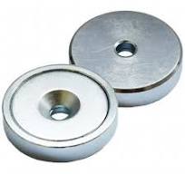 Rare Earth Pot Magnets; Rare Earth Metal Type: Neodymium Rare Earth;  Diameter (Inch): 1; 1 in; Average Pull Force: 35.3 lb; Height (Inch): 1; 1  in; ...