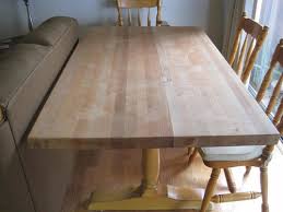 They serve triple duty as a chopping surface, additional counter space and pull up a chair and you have a casual dining table. Butcher Block Table What Type Of Finish For The Top