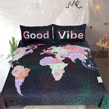 Completo di biancheria della collezione bassetti imagine, attuale, per utenti giovani e dinamici. Beddingoutlet Mappa Del Mondo Set Di Biancheria Da Letto Vivid Stampato Blu Copripiumino Letto Con Cuscino Coperture Morbido Accogliente Tessuti Per La Casa Queen Formato 3pc Aliexpress