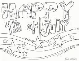 Independence Day Coloring Pages Doodle Art Alley