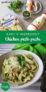 5 Ingredient Creamy Chicken Pesto Pasta Vj Cooks Recipe Pesto Chicken Pasta Pesto Pasta Recipes Chicken Chicken Pasta Recipes Easy