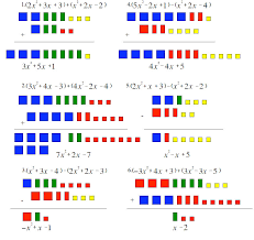 Factoring polynomials worksheets with answers and operations for adding and subtracting polynomials worksheet answers. Adding And Subtracting Polynomials Using Algebra Tiles Algebra Helper