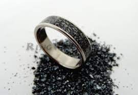 Personalized Hematite Ring With Titanium Perfect Gift For Him Custom Engraved Wedding Band Engagement Ring Anniversary Ring Wedding Band Engraving Wedding Bands Hematite Ring