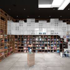 Sono Arhitekti Has Lined A Book Store In Trieste With Floor To Ceiling Stacks Of Shelves In Patterns That Reference The Retail Interior Trieste Shop Interiors