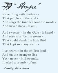 Emily Dickinson Poem Emily Dickinson Poems Dickinson Poems Hope Poems