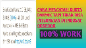Koneksi internet sudah menjadi kebutuhan banyak orang di era digital sekarang, baik di perkotaan maupun pedesaan. Cara Mengatasi Kuota Ada Tapi Tidak Bisa Internet Di Indosat Ooredoo Part 2 Youtube