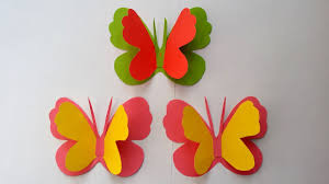 how to make easy simple butterfly with colour paper