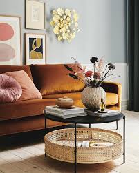 Interior decorated with flowers, room with flowers. Danish Interior Design On Instagram Golden Tones The Wall Flower Is Inspired By Withere Danish Interior Design Interior Design Interior Design Living Room