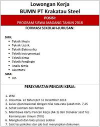 Lowongan kerja di hotel aston marina ancol. Pt Krakatau Steel Buka Loker Lulusan Sma Smk Anda Dapat Mendaftarkan Anak Anda Di Sini Lampuhijau Com
