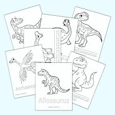 Show your kids a fun way to learn the abcs with alphabet printables they can color. Free Printable Dinosaur Coloring Pages With Names The Artisan Life