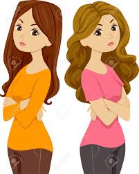 The most comprehensive image search on the web. Illustration Of Two Females Standing Back To Back And Giving Stock Photo Picture And Royalty Free Image Image 22817724