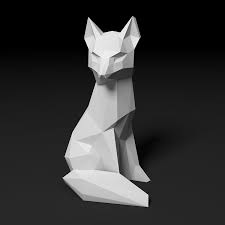 Fox Low Poly In 2020 Low Poly 3d Print Models Low Poly