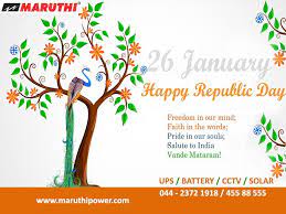 Maruthi Power Wishes A Happy Republic Day Republic Day Republic Things To Sell