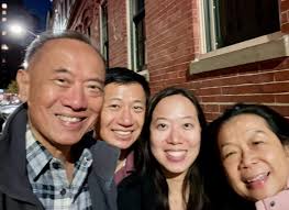 Mid Autumn full moon over Harvard Square