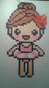 Petite Danseuse Pixel Art Personnage Dessin Pixel Pixel Art Minecraft