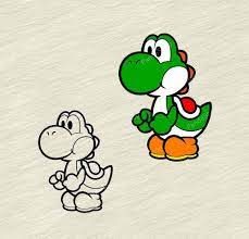Yoshi Super Mario Bros 2 Svg Dxf Eps Png Cricut Vector Super Mario Tattoo Cartoon Tattoos Mario Tattoo