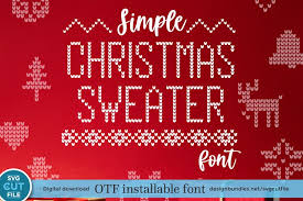 Download Christmas Sweater Font Ugly Tacky Christmas Jumper Font Otf 910683 Christmas Font Bundles PSD Mockup Templates
