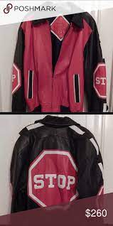 Michael Hoban Stop Sign North Beach Leather Coat Leather Coat Leather Coat