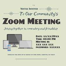 Community Zoom Meeting Poster Invitation Event Poster Template Template Design
