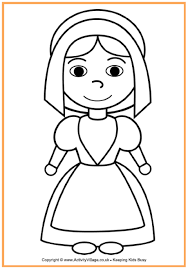 Pilgrim Girl Colouring Page Thanksgiving Coloring Pages Coloring Pages For Girls Thanksgiving Coloring Book