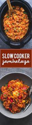 Easy And Flavorful Slow Cooker Jambalaya Lecremedelacrumb Com Slow Cooker Jambalaya Crockpot Dinner Recipes