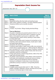 Depreciation Chart Income Tax