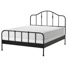 Black Bed Frame With White Headboard Sagstua Bed Frame Black Espevar Ikea Bed Frame Black Bed Frame Mattress Bases