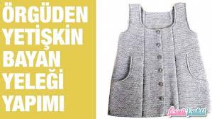 Sisle Cepli Modern Bayan Yelek Modeli Yapilisi Videolu Aciklamali Orguvakti Yelek Orgu Buyuk Kazak