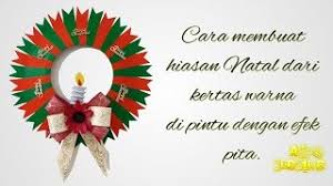 Paling bagus 14 gambar kreasi bunga dari pita jepang by. Cara Membuat Hiasan Natal Dari Kertas Warna Dengan Efek Pita Aku Kreative Youtube