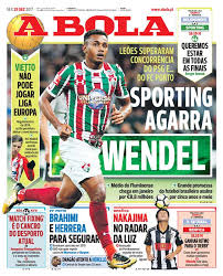 Sportinforma · i liga · 7 jan 2021 07:59. Jornais Portugueses Destacam Wendel Do Fluminense Confira Capas Gazeta Esportiva