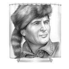 Fess Parker Shower Curtain by Greg Joens