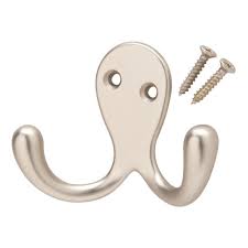 Everbilt Satin Nickel Double Robe Hook 15098 The Home Depot Get free shipping on qualified hardware, coat hooks or buy online pick up in store today in the storage & organization department.