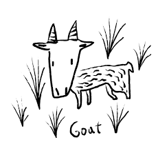 Baby Goat Clipart Black And White High Contrast Black And White Animals For Baby Goat Illustration By Canigrin High Contrast Cloth Book Baby Animal Illustration Animal Nursery Art Animal Art