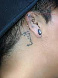 Check spelling or type a new query. Behind Ear Name Tattoo Ideas