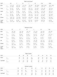 helly hansen size guide size charts comp mw ww jnr