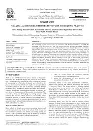 And a transfer pricing or Pdf Financial Accounting Theories Effects On Accounting Practice
