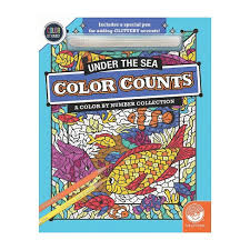 1000 ideas about ocean coloring pages on neo coloring colouring. Mindware Color By Number Color Counts Glitter Under The Sea Coloring Books Target