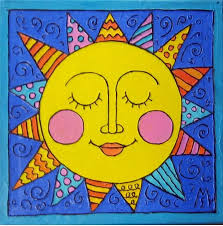 Yessy Paintings Prints Square 1 Art Sun Art Whimsical Art No use to have strong artistic skills to draw nice flowers, you just have to be concentrated and follow. sun art