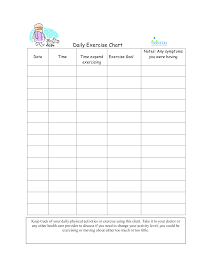 Daily Chart Exercise Templates At Allbusinesstemplates Com