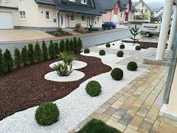 Vorgarten Kies Pinienrinde Vorgarten Garten Garten Ideen