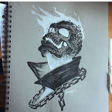 Therefore, starting with the head, or rather, with the skull. How To Draw Ghost Rider Cartoon Google Search Ghost Rider Drawing Ghost Rider Marvel Comic Art Sketch