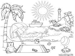 nice 15 coloriage vacances ete plage poisson enfant lanterne