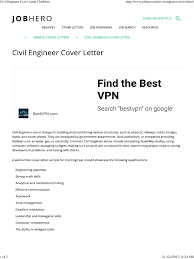 Download this sample application letter template that is mentioned above to make one of the best letters you need while applying for a job of your choice. Civil Engineer Cover Letter Jobhero Pdf