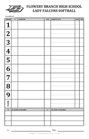 Rawlings bats are designed with the elite athlete in mind. Custom High School Softball Lineup Cards 4 Part Lineup Cards With Team Logo