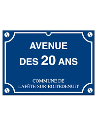 Plaque De Rue Anniversaire 20 Ans Mister Fiesta